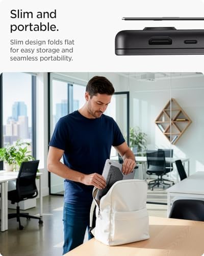 Spigen Slim Fold Adhesive Laptop Stand Foldable Portable