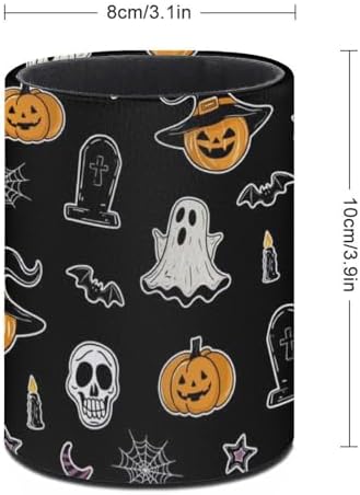 Halloween Spider Web Ghost Pen Holder Pencil Cup for Desk Organizer