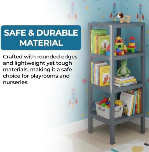 Honey-Can-Do Grey 4-Tier Storage Shelf