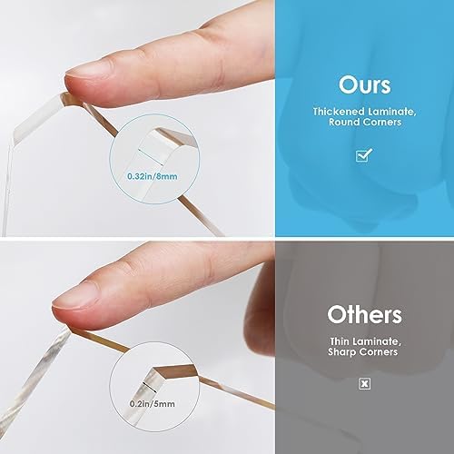 RekRang Acrylic Desk Bookshelf,Small Desktop Bookcases Clear Book Shelf Organizer for Home Office School,Book Stand Disp