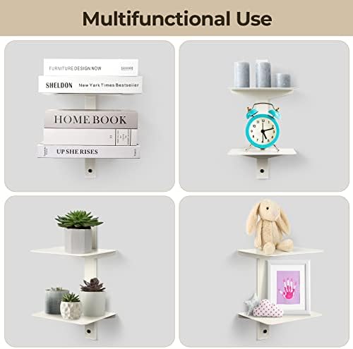 Floating Book Shelves for Wall, 6 Tier Invisible Floating Bookshelf, Vertical Spine Book Tower, Wall Mounted & Space Sav