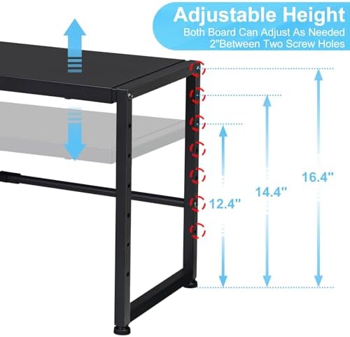 44.3 Inches Expandable Metal Storage Shelves,150LBS Heavy Duty Shelving Units and Storage For Appliance,Adjustable Utili