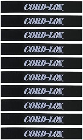 Reusable Cable Ties - Black, 1 Inch, 10 Pack