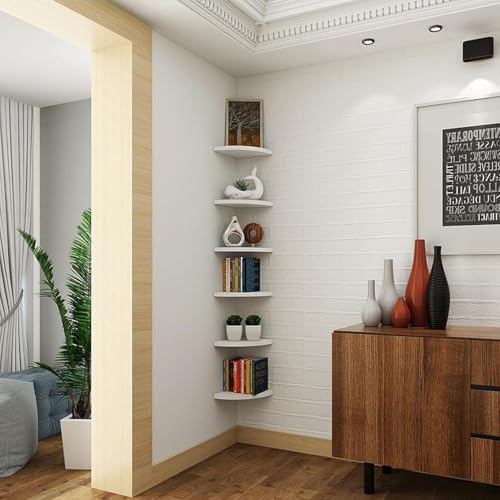 US 3Pcs Corner Mounting Shelf 20cm Wall Mounted Space Saving Wall Corner Shelf Easy to Install Corner Floating Shelves M