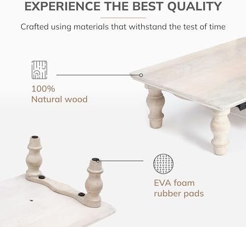 Anji Mountain Monitor Stand for Desk - Desktop Organizer & Laptop Riser, Ergonomic Monitor Riser, Space-Saving, Durable,