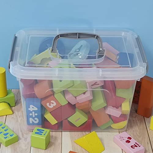 5 Quart Storage Box with Lid, 6 Packs Small Plastic Box Tote Bin