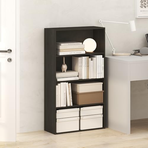 Furinno Jaya Book Shelf, 4-Tier Book Shelf, Bookcase with Open Shelving, Standing Bookshelf, 9.5 x 23.6 x 41.9, for Orga