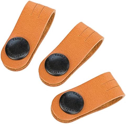 TAVARAT Cord Organizer, Long size, Cable Organizer, Charger Organizer, made in Japan, Genuine Leather, Cable Straps, (Lo