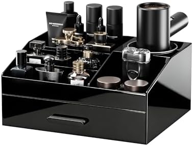 ProCase Cologne Organizer for Men with Drawer, Bathroom Organizer -1 Cup