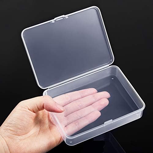 Jetec 18 Pieces Small Clear Plastic Storage Box, 4.5 x 3.3 x 1.2 Inch