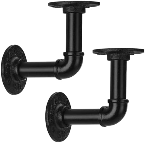 1/2" Pipe Shelf Bracket，Wall Mounted Floating Shelf Bracket, Steam Punk Decor Hanging Wall Metal Bracket, Heavy Duty Dec