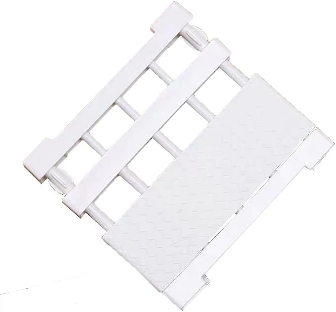 Closet Shelf Dividers Expandable Wardrobe Organizer System Tension Rod Adjustable Storage Rack Hanger Separators 9.45'' Width for Bedroom Bathroom Kitchen Bookshelf Office - White