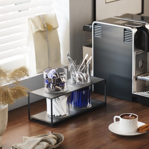 MaxGear Acrylic Pen Holder 2-Pack, Round Makeup Brush Holder & Pencil Cup
