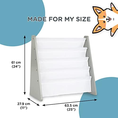 Humble Crew Kids Bookshelf, Montessori Front Facing Toddler Bookcase 4 Tier