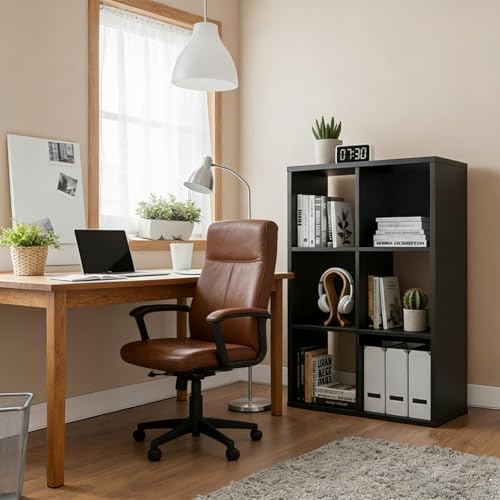 6 Cube Storage Organizer Shelf, Open Cube Bookshelf