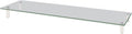 Kantek Extra-Wide Glass Monitor Riser with 8mm Tempered Glass Platform and 60-Pound Capacity, Clear Glass (MS380), 3.3" x 39.4" x 10.2"