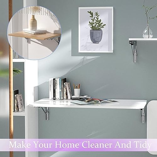 4Pcs 20" Folding Shelf Brackets, Shelf Brackets Max. Load 330 lb Collapsible Heavy Duty Stainless Steel DIY Wall Mounted