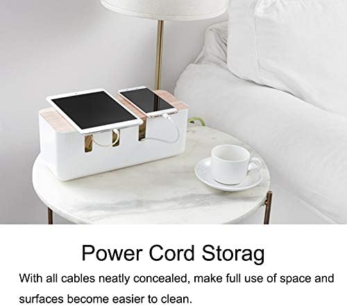 Alvinlite Cable Management Box Ground Wire Cover Storage Box Storage Box for Concealing Wires Power Strips Floor