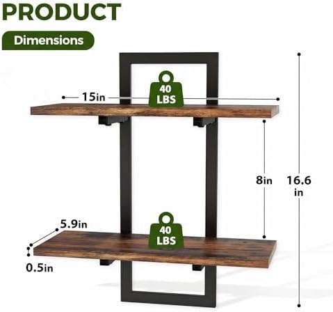 Bamworld Floating Shelves for Wall Planters Indoor Hanging Plant Shelves