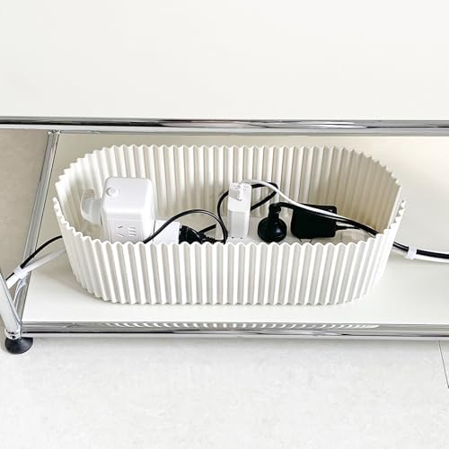 Cable Management Box, White, Large, 2 Pack