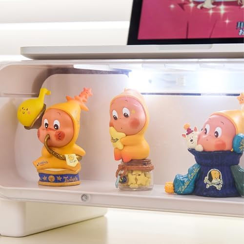 Monitor Stand Riser Small, Computer Monitor Stand with Drawer and Display Minifigures, Computer Desktop Stand with Light
