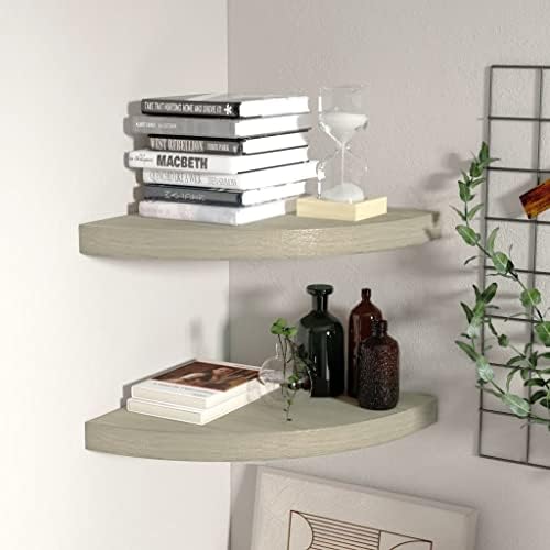 Floating Corner Shelves 2 pcs ,Closet Corner Shelf,Bathroom Wall Shelf Organizer,Hanging Bookshelves,Invisible Mounting 