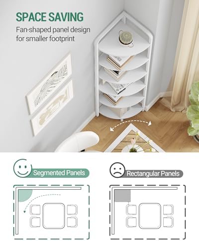 Hzuaneri Corner Shelf Stand Corner Bookshelf Standing Shelf Plant Shelf