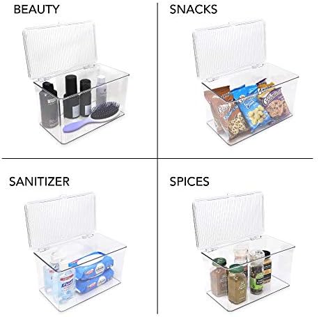 Isaac Jacobs Large Stackable Organizer Bin (10.75” x 6.5” x 6.1”)
