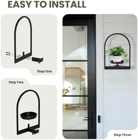Plant Shelves for Wall Set of 2, Hanging Planter for Indoor Plant Stand Plants Wall Decor - Premium Metal Hanging Plant 