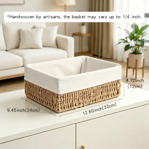 Wicker Baskets with Handles，woven Baskets for Organizing，1-pack