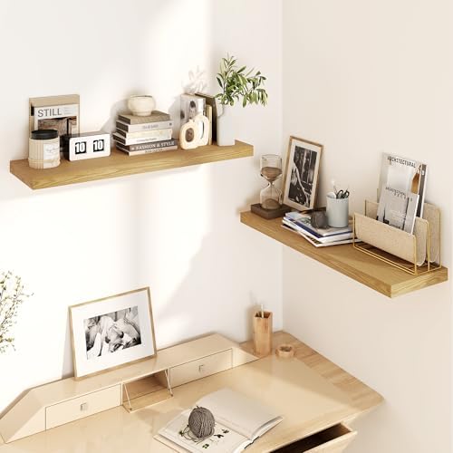 30 Inch Floating Shelves, Rustic Floating Wall Shelves 8 Inch Deep, 30 x 8 Floating Shelves for Home Decor, Deep Display