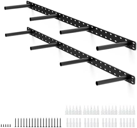 2pcs Floating Shelf Bracket Heavy Duty Hidden Metal Brackets for Shelf,Invisible Shelves Hardware Without Jig (40" x 6" 