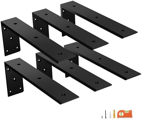 NEODROP 6-Pack 16 Inch Countertop Support Brackets, Heavy Duty L Brackets for Quartz/Wood/Laminate/Granite Countertops |