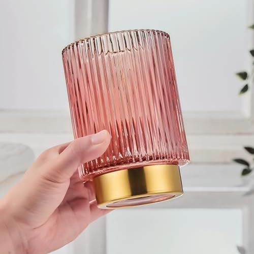 Makeup Brush Holder Organizer,Toothbrush Holders,Desk Pen Pencil Holder,Multifunctional Vintage Glass Brush Cup(A3-16-US