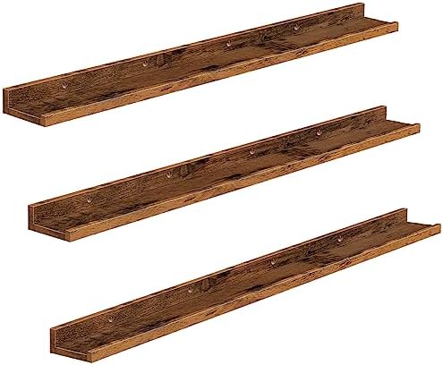 HOOBRO Floating Shelves, Wall Shelf Set of 3, 47.2 Inches Hanging Shelf