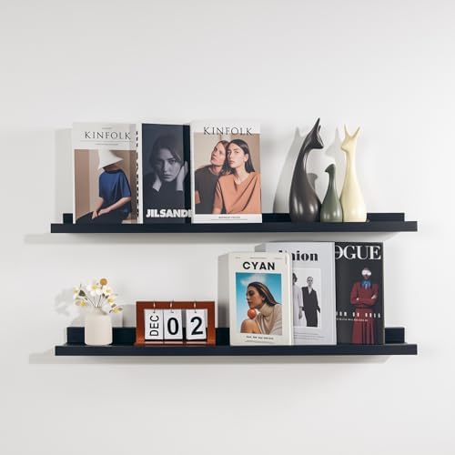 NEXHOME PRO Floating Shelves for Wall Set of 2,36 Inches Picture Ledge Shelf, Kids Bookshelf Wall Mounted for Living Roo