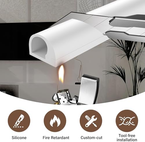 Cord Hider for Wall Mounted TV, 196" One Cable Cover with Side Open, Flexible Silicone Wire Raceway Management,Self-Adhe