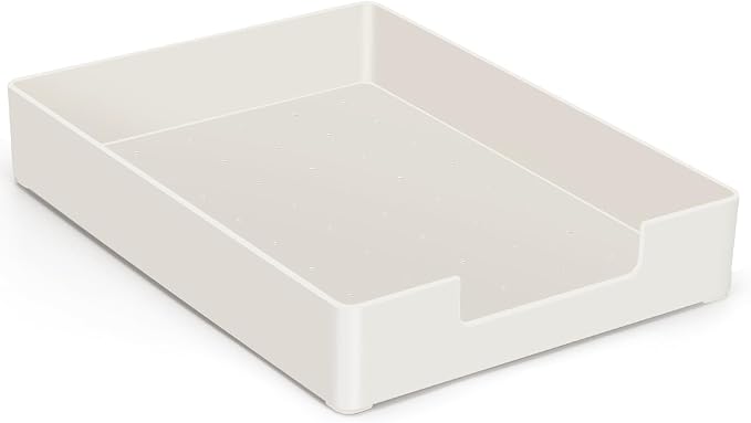 Paper Tray, 1-Pack Letter Tray, Desk Tray Organizer, Plastic A4 Letter-Size Printer Paper Holder, Rectangular Desktop Stackable File Mail Document Storage Container for Office Supplies School Home