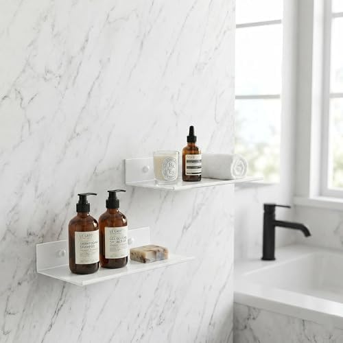 Z metnal Small Metal Shelves, Mini Floating Shelf for Collection Action Figures Speaker, Decor Display Wall Shelf, Alumi