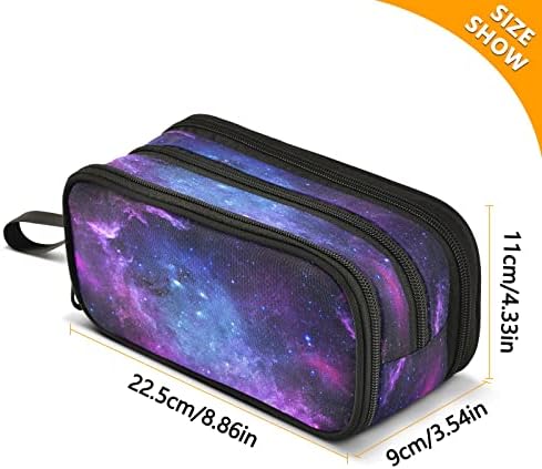 Fisyme Galaxy Pencil Case Large Capacity Pen Box Makeup Pouch Holder Organizer Stationery Bag for School Office College Traval Adults
