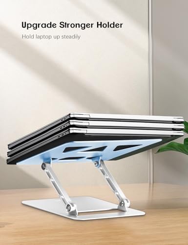 Aoviho Adjustable Laptop Stand for Desk,Portable Laptop Stand Holder and Riser,Foldable Aluminum Notebook Computer Stand