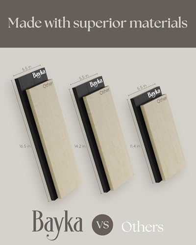 BAYKA Wall Mounted Floating Shelves, Wood Floating Wall Shelf for Books & Decor, Small Space-Saving Display & Organizer（