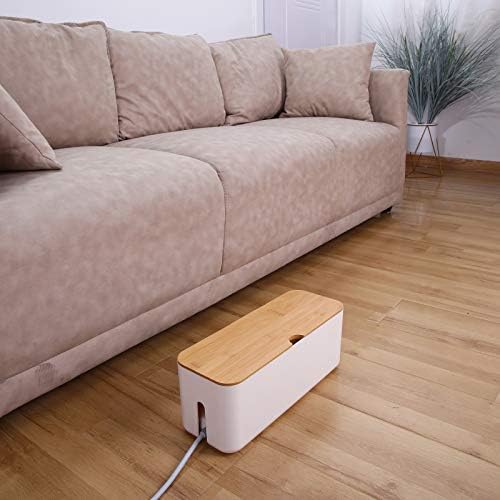 Changsuo Cable Management Box Set Cable Organizer Boxes for Extension Cord Power Stripe Surge Protector Wire Management 