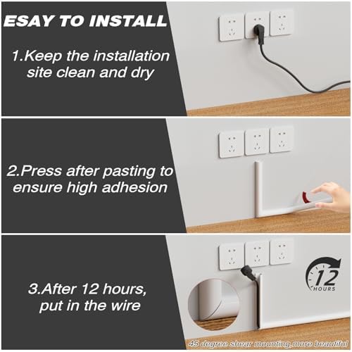 39" Silicone TV Cord Hider for Wall Mounted TV, Self-Adhesive Cable Raceway