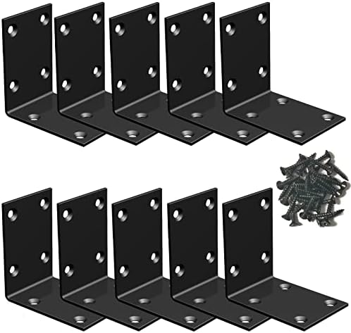 Black Stainless Steel Corner Bracket L Brackets Metal Corner Brace