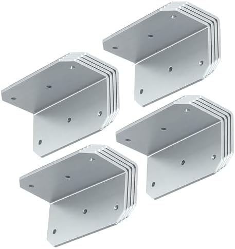 2x4 Inch 90 Degree Corner Bracket, 200 LBS, Galvanized, 16 PCS