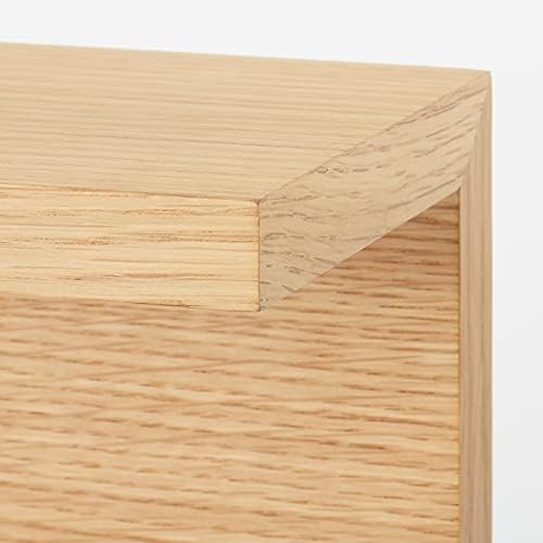 MUJI 44504994 Wall Mounted Furniture Shelf, Oak Wood, Width 17.3 x Depth 4.7 x Height 3.9 inches (44 x 12 x 10 cm)