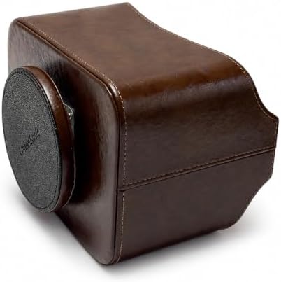 UnionBasic Rotating Desk Organizer, 360 Desk Spinning Caddy, Desktop TV Guide/Mail/Media/Remote Controller Holder Organizer, Brown - Printed Oil Leather