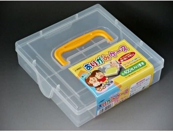 JapanBargain, Japanese Origami Paper Storage Box, Fits 6-inch Folding Paper up to 400 Sheets, Clear Plastic Craft Organi