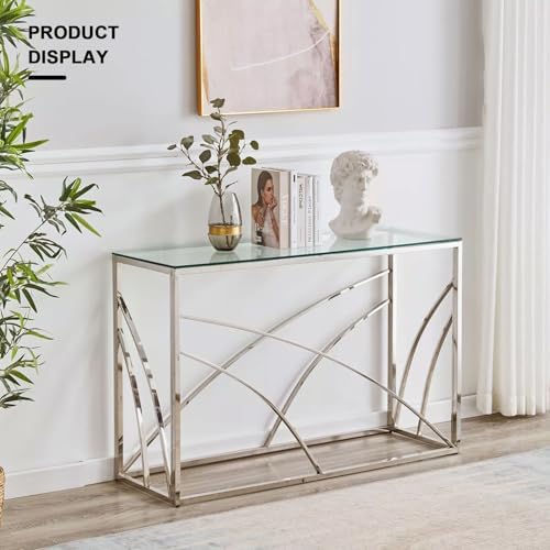 12" W x 48" L - Tempered Rectangle Glass Shelf Without Frame (5 Pieces Set) - 3/16" Thick -Pencil Polished